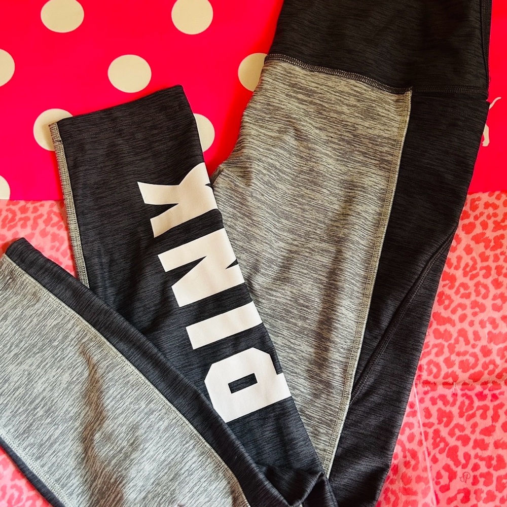 PINK Victoria's Secret  Charcoal and Heather Leggings